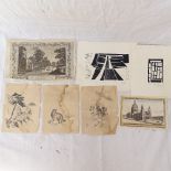 Folder of Oriental and other prints