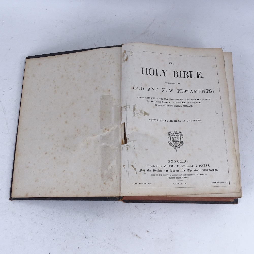 Enquire Within Upon Everything index reference book, and a large leather-bound Holy Bible (2) - Image 3 of 3