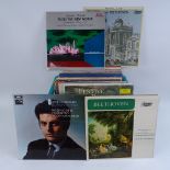A collection of various vinyl records and LPs, mostly Classical