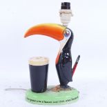 A Carlton Ware Guinness Toucan table lamp, height excluding fitting 23cm