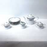 Noritake "High Sails" teapot and matching teaware