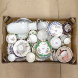 Various china and teaware, including Minton, Doulton and Wedgwood