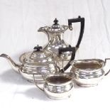 A 4-piece silver plated tea and coffee set