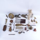 Various interesting collectables, including a 16th century Dutch brass tobacco box, 3 Southern &