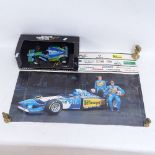 A Michael Schumacher collection Benetton Ford B 194 1994 model Formula 1 car, and matching poster (