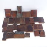 A quantity of clock copper printing blocks