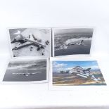 Various Vintage aeronautical photographs and prints, including Royal Air Force and Vulcan bombers