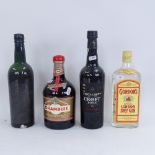 Various spirits and Ports, including Feuerheerd's 1960 Vintage etc (4)