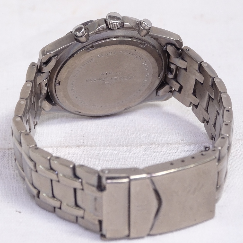 Jacques Leamans, titanium 100 metre gent's chronograph wristwatch - Image 2 of 2