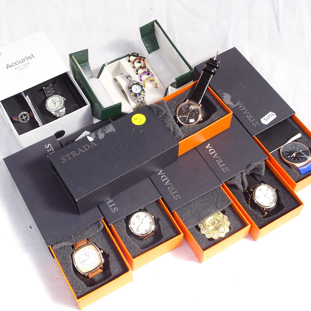 6 boxed Strada watches, and a lady's Accurist wristwatch, boxed