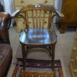 An early 20th century bentwood armchair