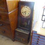 A Vintage oak-cased clocking-in machine, by Gledhill-Brook Time Recorders Ltd, no. 73762, H115cm