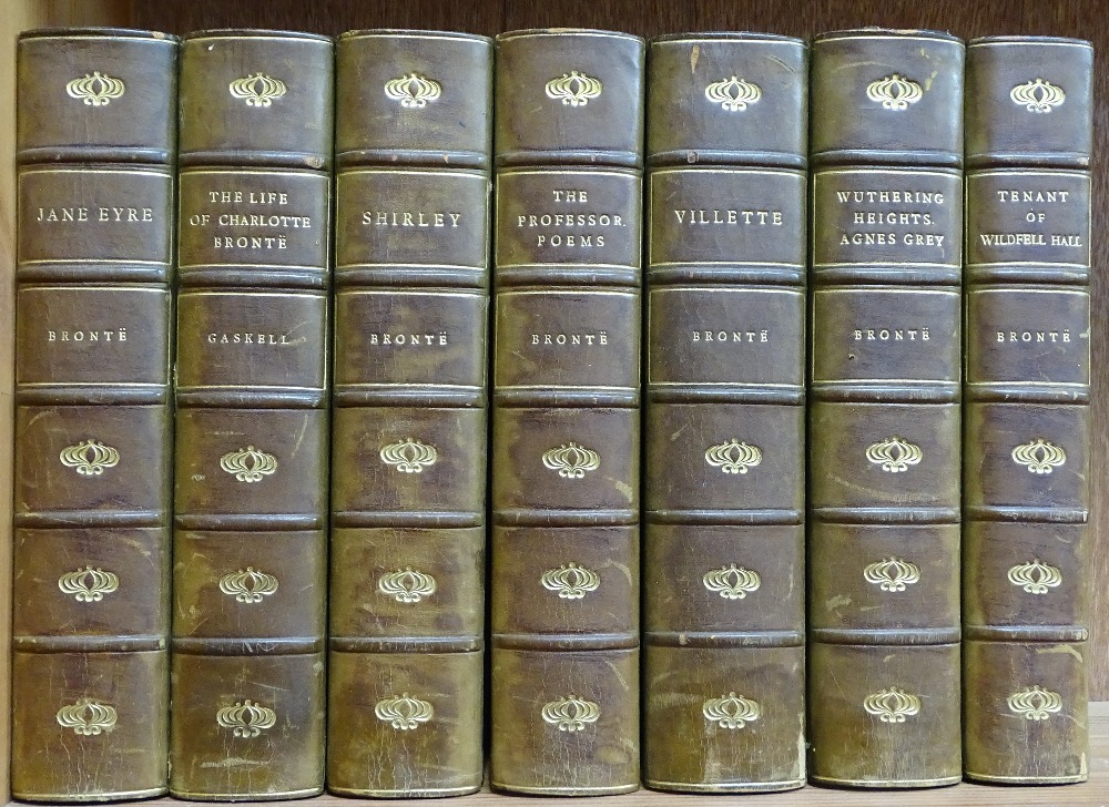 7 volumes of The Life And Works Of Charlotte Bronte And Her Sisters, The Haworth Edition