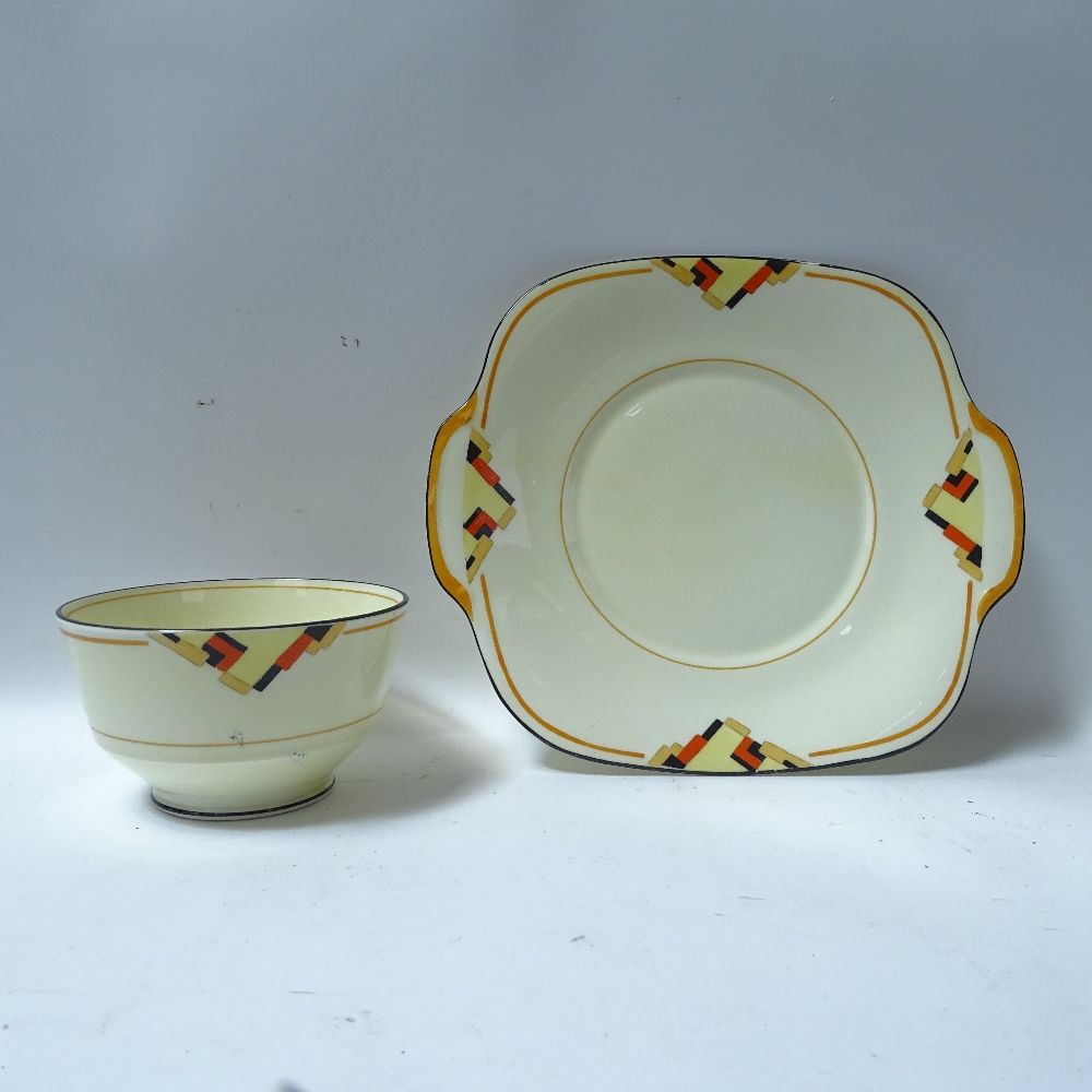 Art Deco Crown Staffordshire part tea set - Image 3 of 3