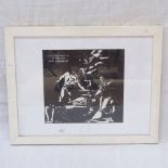 Lithograph, "the martyrdom of Saint Mathew after Caravaggio", monogram VS09, 24cm x 25cm, framed