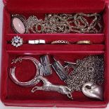 A collection of Swedish and other silver jewellery, to include cufflinks, daisy pendants, necklaces,