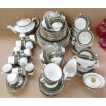 Extensive Royal Doulton dinner, tea and coffee service in Vanborough pattern, including teapot,