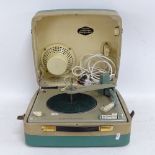 A Vintage Philips Autosonic Disc Jockey portable record player, case length 34cm