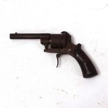 A 19th century pinfire revolver pistol, barrel stamped ELG, length 18cm