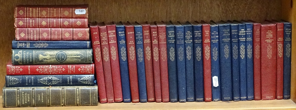 Various Collins novels and books, and some leather-bound, including Thomas Hutchinson