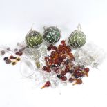 Quantity of various chandelier glass lustre drops