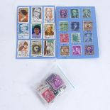 A collection of various American postage stamps