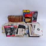 A large collection of various roadmaps, theatre production programmes, and set of miniature
