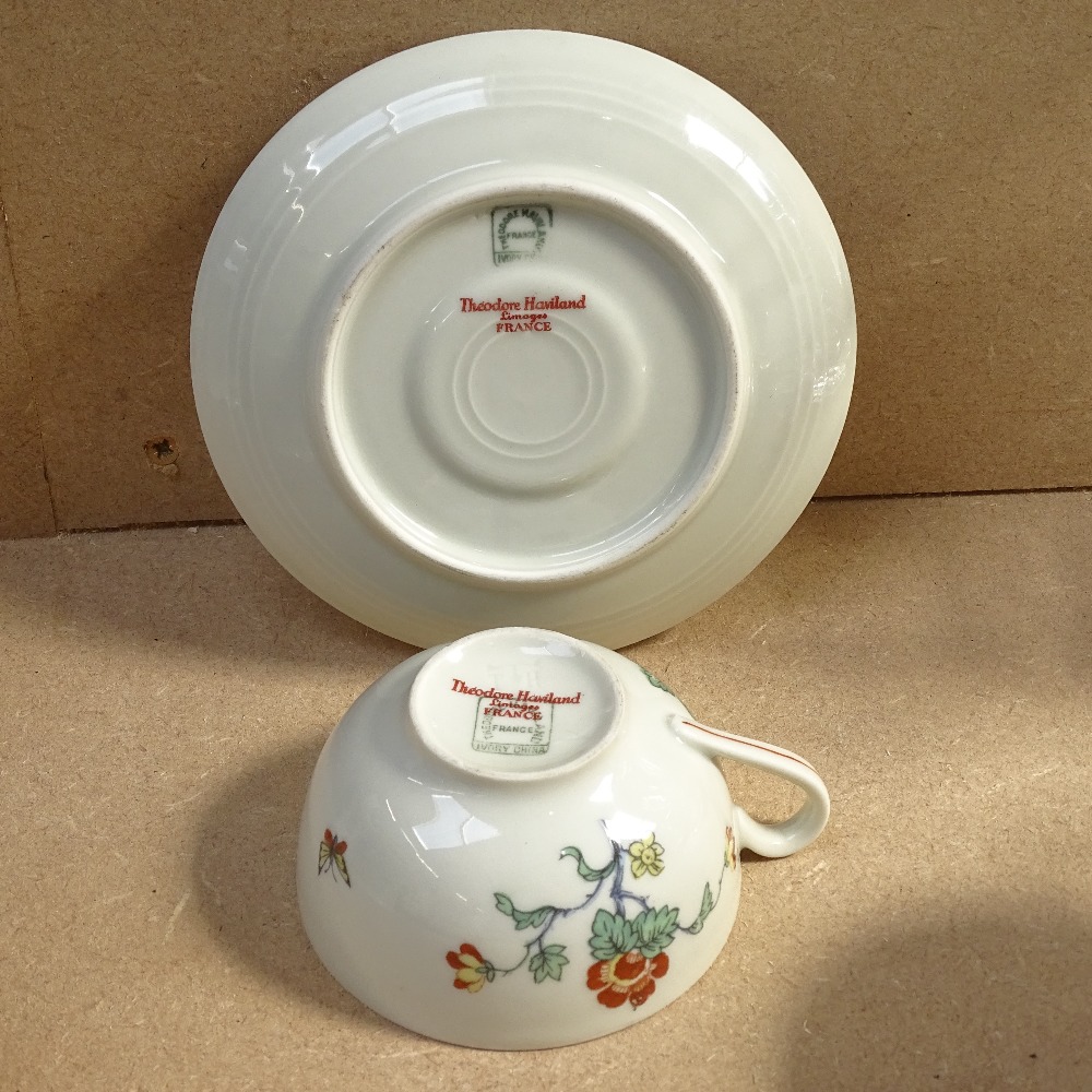 French Theodore Haviland porcelain tea service, including teapot - Image 3 of 3