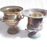 An Arthur Price silver plated 2-handled champagne bucket, and a silver plate on copper 2-handled