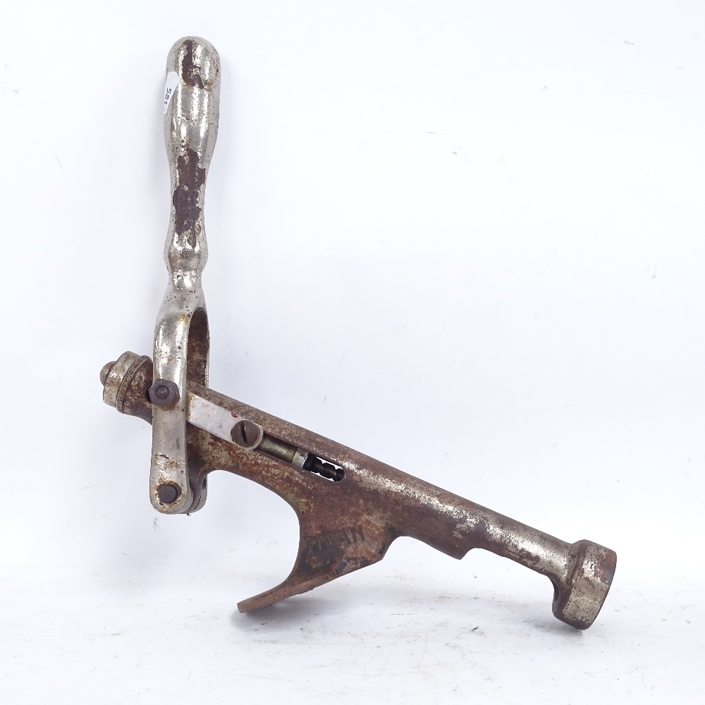 A Williams Patent Rapid US bar-top corkscrew bottle opener, marked APR 21 91, and a Titan (Belgium?) - Image 2 of 3
