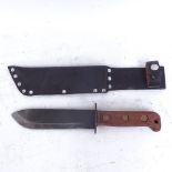 A J Adams Ministry of Defence survival knife, dated 1993, no. 127 8214, blade length 18cm, in