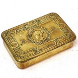 A First War Period Princess Mary Christmas 1914 brass supply tin, with New Year card (2)