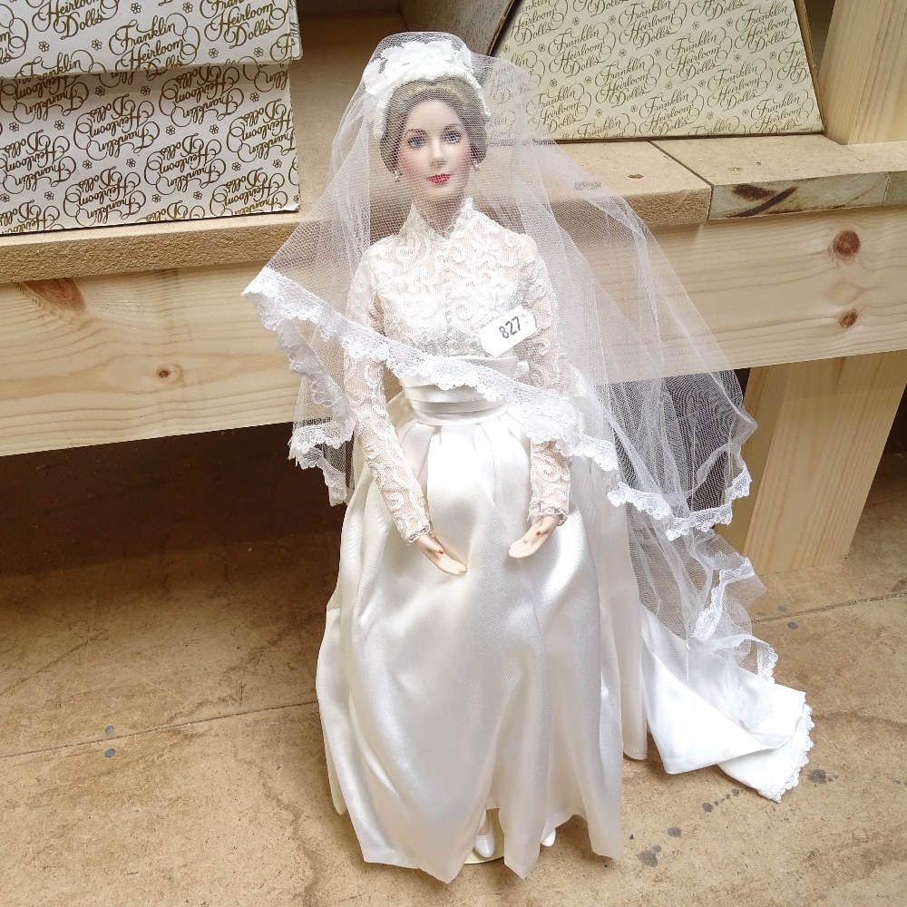 Various Franklin Heirloom collection of dolls, including bride, height 42cm