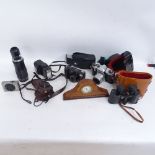 Various cameras and binoculars, including Nikon, and Taylor Hobson (2 boxes)