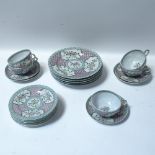 Oriental eggshell porcelain part tea set