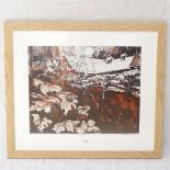 Trevor Kemp, colour lithograph, Willow Farm, signed in pencil, no. 6/15, image 15" x 19", framed