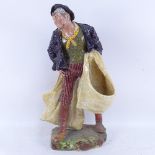 A large Italian Cacciapuoti of Napoli hand painted ceramic figural sculpture, height 60cm