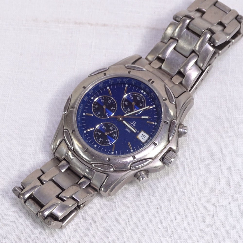 Jacques Leamans, titanium 100 metre gent's chronograph wristwatch