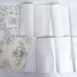 A quantity of various table linen