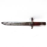 A First War Period Canadian Army Ross rifle bayonet, blade length 26cm