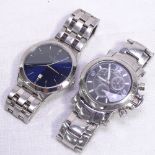 A gent's Candino Sapphire Swiss quartz wristwatch with stainless steel bracelet, working order,