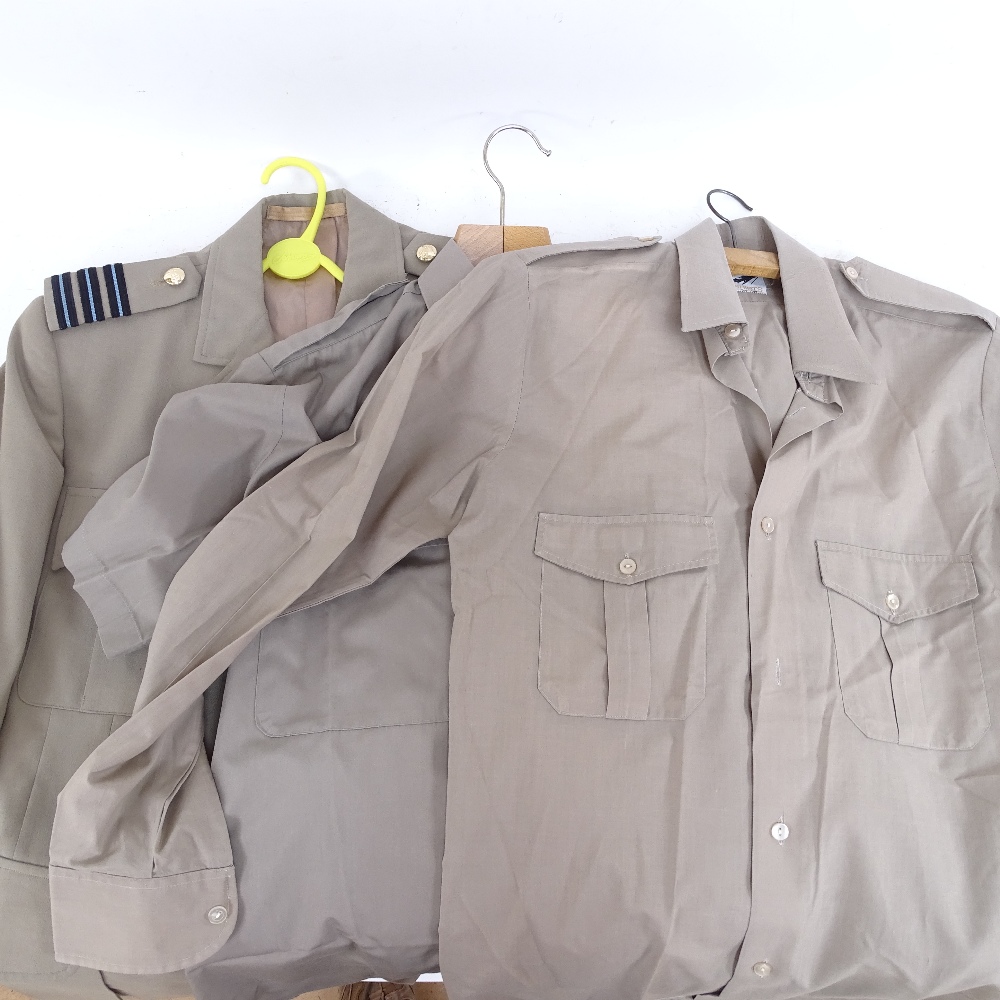 An RAF tropical/warm weather stone Service Dress jacket and shirts (3)