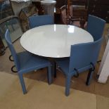 A B&B Italia Cosmos dining table by Jeffrey Bernett, maker's label to top of pedestal, together with