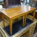 A Remploy mid-century rectangular teak nest of 3 occasional tables, W93cm, D40cm, H49cm