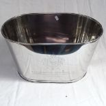 A large oval wine cooler, width 43cm, height 26cm