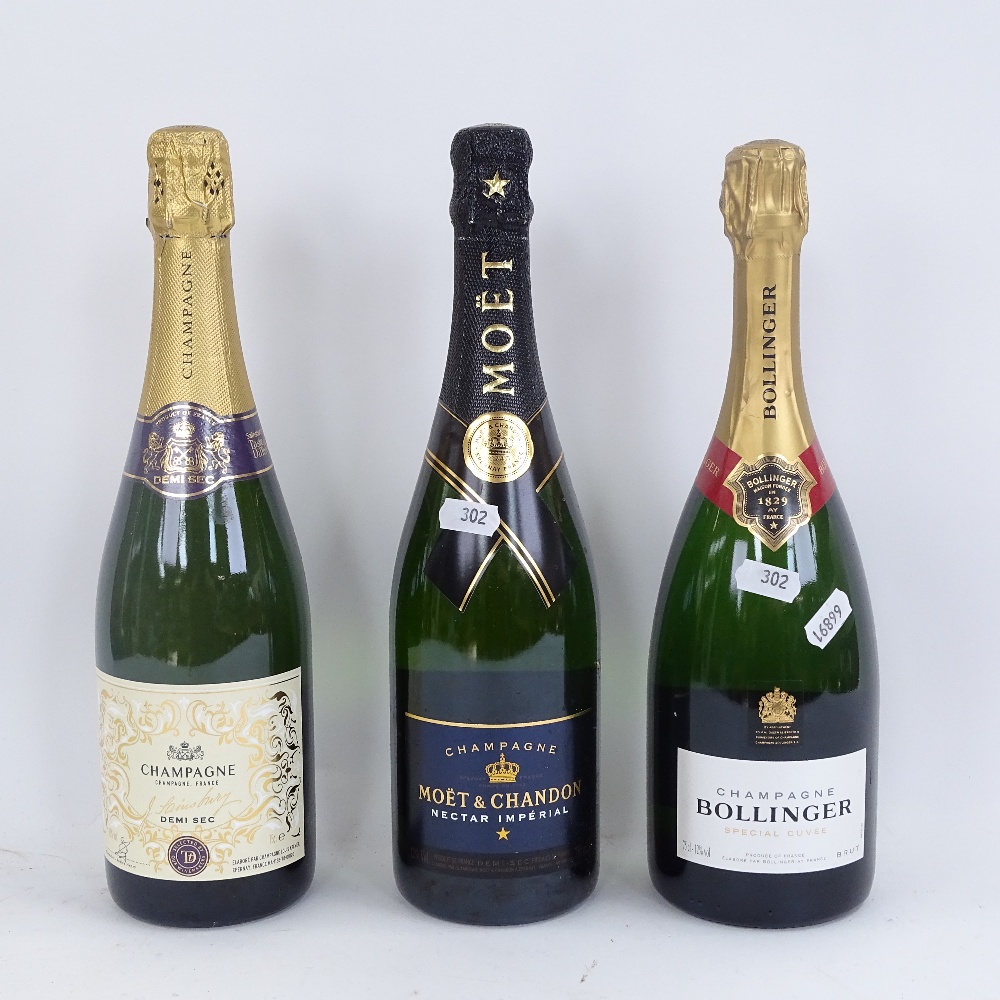 3 bottles of Champagne, including Moet (3)