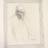 Ernest Heber Thompson (1891 - 1971), pencil drawing, The Aged Spaniard, signed with Exhibition label