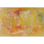 Chapman, coloured pastels circa 1960s, abstract composition, signed, 14.5" x 22", framed Very good