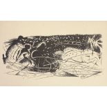 Yuri Annenkov (1889 - 1974), lithograph, St Petersburg, 5" x 7.5", mounted Slight paper