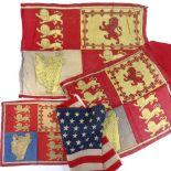 4 small Vintage flags